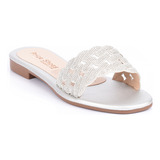 Price Shoes Sandalias Planas Para Mujeres 9021256plata
