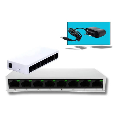 Switch 8 Portas Hub Cabo Rede Ethernet Rj45 10\u002F100 Mbps | Frete grátis