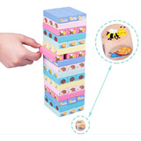 Torre De Juego Estilo Jenga  Madera Con Reto Niños - Adultos