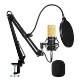 Kit Microfono Condenser Profesional Con Brazo + Filtro Araña