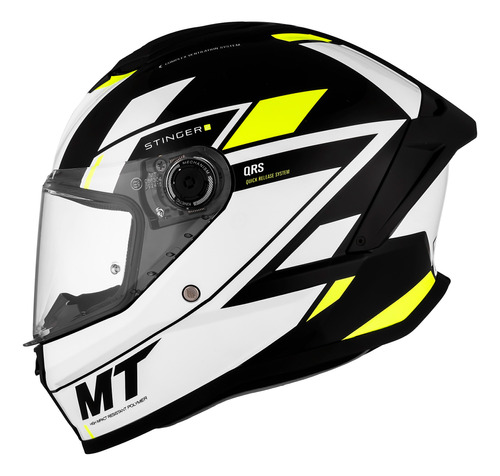 Casco Moto Integral Mt Stinger 2 Zivze B3 Amarillo Brillo