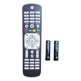 Controle Remoto Compatível Smart Tv Philips 42pfg6519 Pilhas