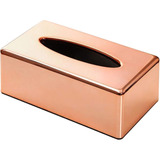 Dispensador Toallas Papel Caja Pañuelos Faciales Oro Rosa (