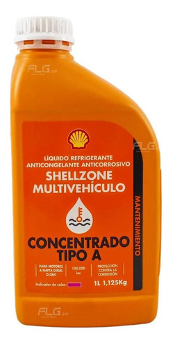 Liquido Refrigerante Para Motos Autos Shell Shellzone 1l . 