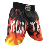 Short Calcao Bermuda Muay Thai Mma Kickboxing Ufc- Fire- V3