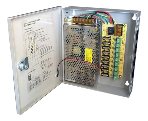 Fuente Centralizada Cámaras De Seguridad 9 Canales 12v/10a