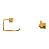 1 Porta Papel Higi Dourado E 1 Cabide Dourado