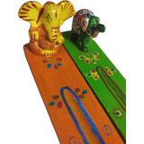 Porta Incienso Madera Pintada Ganesha + 2 Incienso Regalo