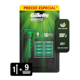Afeitadora Gillette Mach3 Sensitive Recargable + 9 Cartuchos