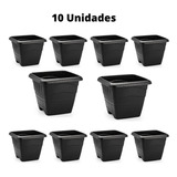 Kit 10 Vasos Quadrados  Resistente 6l Casa Jardim Suculentas