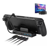 Base Hdmi Dock Tv Para Acessórios Steam Deck 5 Em 1