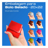 Embalagem Para Bolo Gelado 20 X 22cm 100und Vermelho  Cromus