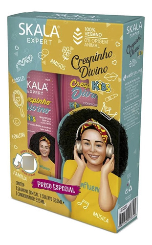 Kit Shampoo E Condicionador Crespinhos Infantil 325ml Skala