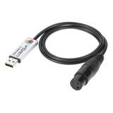 Adaptador De Cable Dmx, Interfaz Usb Lixada Al Controlador D