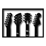 Cuadro Rock Decorativo Moderno  Guitarras Minimalista