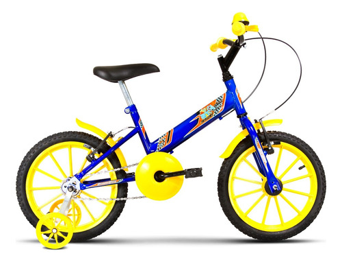 Bicicleta Aro 16 Infantil Para Crianças Com Rodinha E Cesto