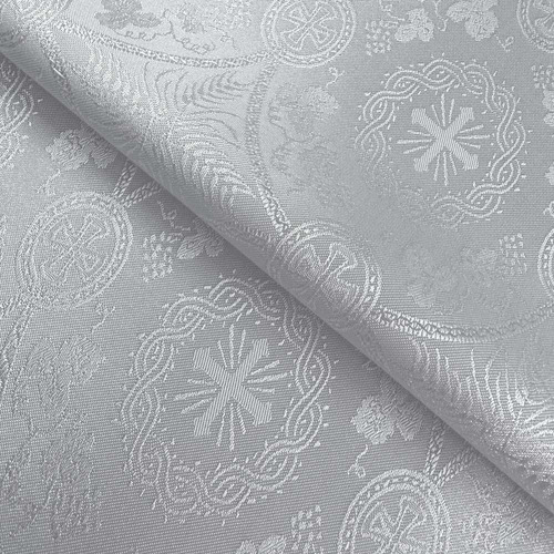 Tecido Litúrgico Jacquard 1,00m X 1,5m Larg Des 035 - Branco