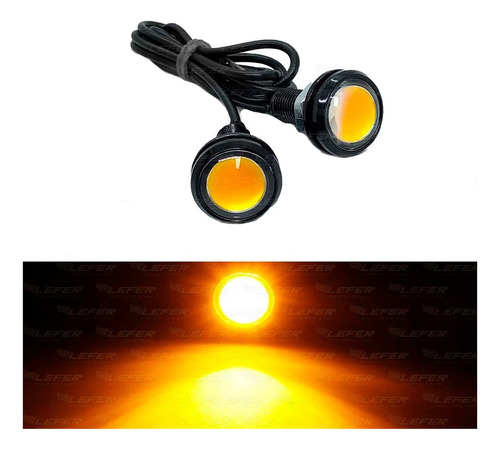 Luz Led Para Parrilla De Camioneta - Ojo De Aguila Ambar X 2