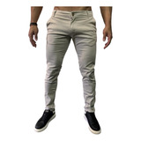 Calça Social Esporte Fino Sarja Skinny Bolso Embutido Lycra