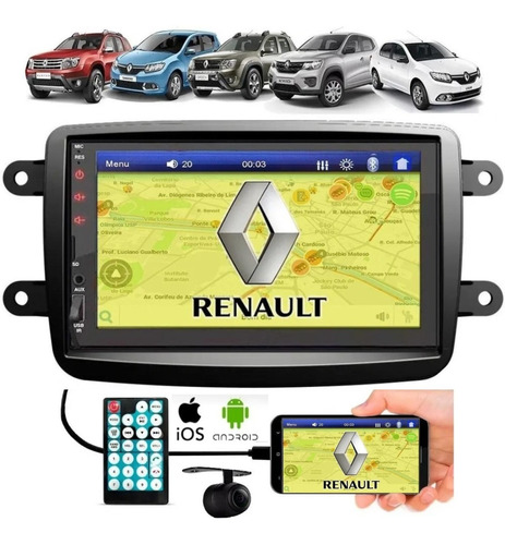 Central Multimidia Renault Mp5 Moldura Câmera De Ré