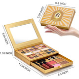 Kit Completo De Maquillaje Para Mujer 24 Sombras Amarillo 