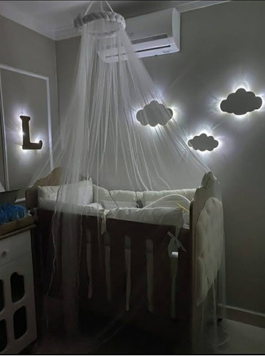 Nuvem Com Luz De Led Luminaria Com Led Quarto Bebe Jogo 3 Pc