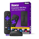 Roku Express 4k Pro 3942 Hdr Control De Voz Color Negro