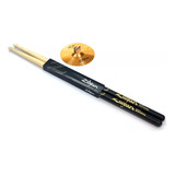 Baqueta Zildjian Dip 5a Black Select Hickory Z5ad Madeira Cor Preto