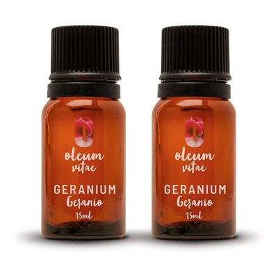 Pack 2 Aceite Esencial De Geranio 100% Puro Y Orgánico 15ml | Meses sin interés