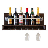 Cantinera Cava Mini Bar Industrial Madera Rustico Pared Tubo