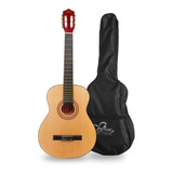 Guitarra Acústica Sevillana 34'' Con Funda Natural Mlab