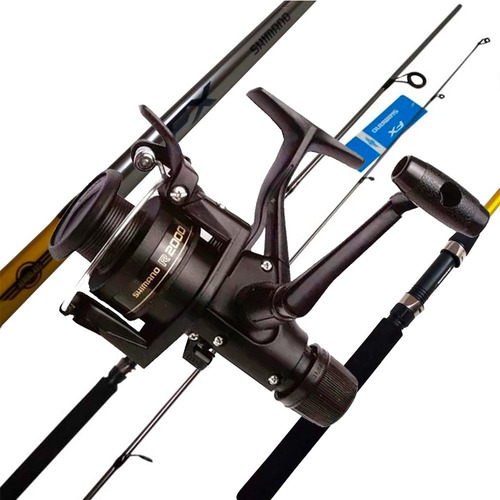 Combo De Pesca Profesional Shimano Reel Caña 2.70 2 Tramos 