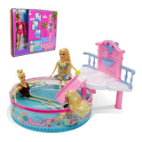 Mueca De Playa Glam Juego De Piscina Con Tobogn, Juguetes Pa