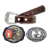 Kit Presente Cinto Masculino Cowboy Fivelas Country - Oferta