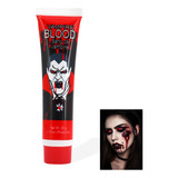 Sangre Falsa Artificial Maquillaje Rostro Halloween 28grs