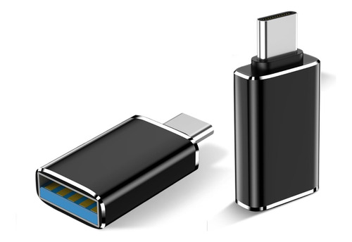  Convertidor Adaptador Usb Hembra A Usb Tipo C Macho Negro