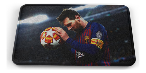 Tapete Lionel Messi Balón Estadio Baño Lavable 40x60cm