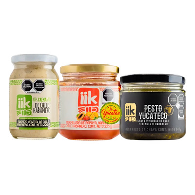 Crema Chile Habanero, Pesto Yucateco Y Mermelada Papaya Iik | Envío gratis
