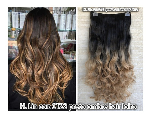 Cabelo Tic Tac 60cm 33/24 Ombre Hair Californiana 150g Loiro