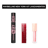 Set Maquillaje Maybelline: Sky High,lifter Gloss,vinyl Ink