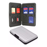 Case Micro E Sd Aluminio Porta Cartão Memoria Estojo Prata Cor Prateado