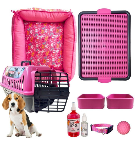 Kit Pet Caminha Casa Cama Confort Sanitário Xixi Sim/não M