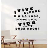 Vinil De Pared Frase Motivacional Vive Alegre Pegatina