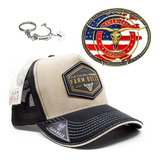 Conjunto Boné Farm Bulls Country + Fivela American Chaveiro