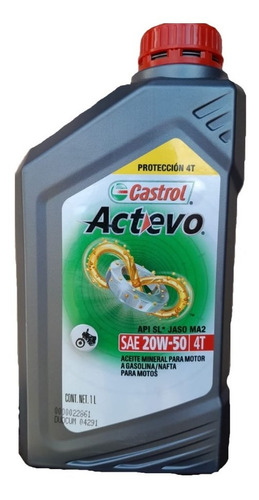 Castrol Actevo Gp 20w50 Aceite Moto Mineral 4t