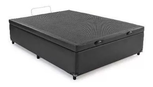 Cama Box Baú Viúva + Colchão Castor Premium Tecnopedic 128