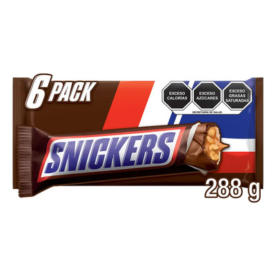 Snickers 6 pack 48g por unidad, 288g | MercadoLibre