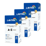 Kit C/ 3 Lavitan A-z Homem Vitamina C Vitamina D Complexo B