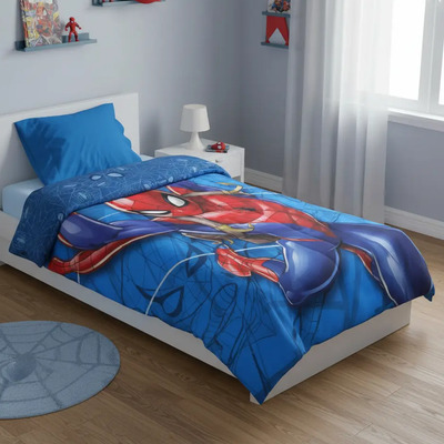 Acolchado 1 1\u002F2 Plaza Spiderman- Reversible - Piñata Azul Estampado | Mismo precio en cuotas