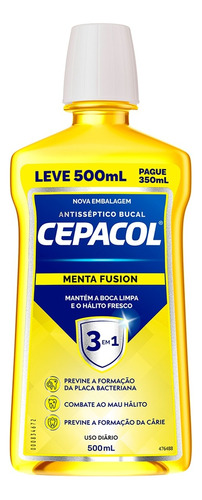 Cepacol Antisséptico Bucal Menta Fusion 500ml